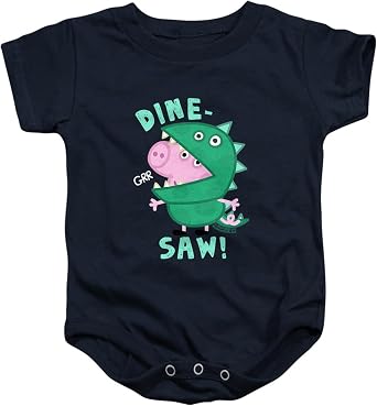 Popfunk Kids Peppa Pig George Pig Dinosaur Unisex Infant Snap Suit for Baby