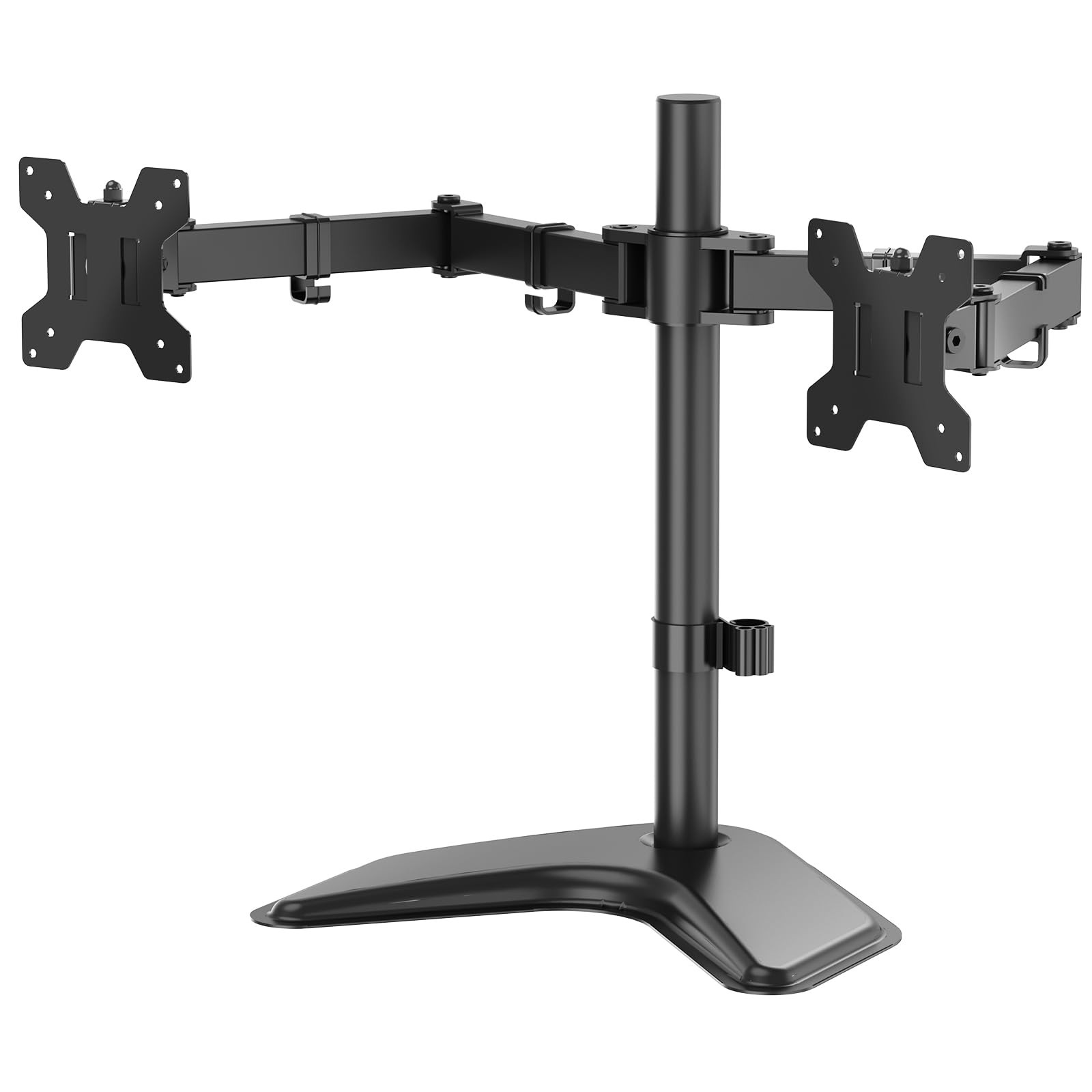 WALI Free Standing Dual Monitor Stand for 13-27 inch Screens,22 lbs per Arm