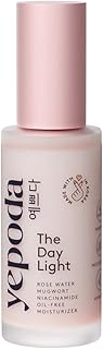 YEPODA - THE DAY LIGHT - Crema hidratante sin aceite con agua de rosas, artemisa y niacinamida. Cuidado de la piel coreana (50 ml)