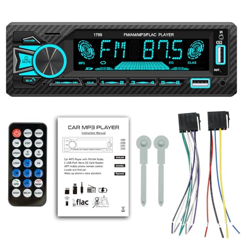 Som Automotivo, Bluetooth, MP3, USB, FM, Micro SD, Painel LED 7 Cores, Controle Remoto