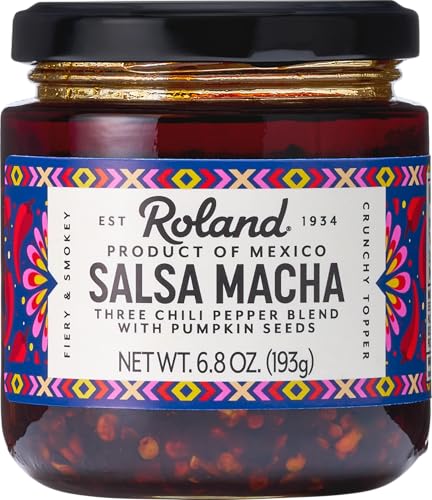 Roland Foods Salsa Macha, Specialty Imported Food, 6.8 Ounce Jar, Pack of 1