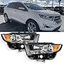 LABLT Headlights Replacement for 2015 2016 2017 2018 Ford Edge SE|SEL|Titanium Halogen Type Projector Headlight Assembly Pair Left+Right Side (Passenger Driver Side)