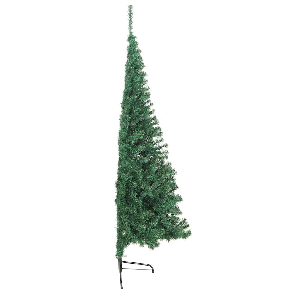 Albero di Natale Artificiale in PVC con Supporto, Semicerchio Extra Denso, Riutilizzabile, Albero di Natale a Metà, Christmas Tree, per Interni ed Esterni Riparati, Verde, 180 cm, 465 Rami