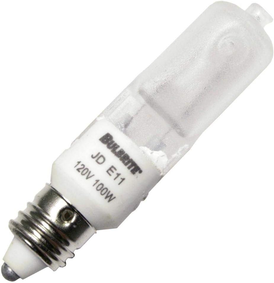 Bulbrite Q100FR/MC-10PK 100W 120V Halogen JD Type Mini-Candelabra Bulb, Frosted, 10-Pack