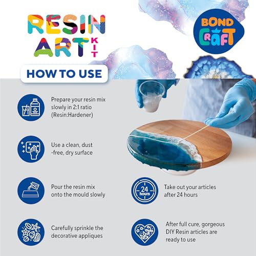 Image of Epoxy Resin Art 1.2 Kg|Crystal Clear 2-Part Liquid Epoxy for DIY Crafts, Jewellery, and Casting Projects | Glossy Finish, Bubble-Free, UV-Resistant, Self-Levelling Resin