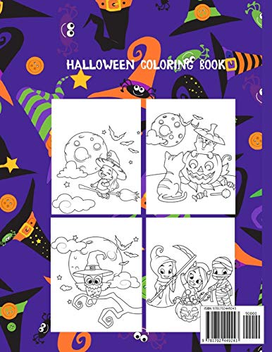 Halloween Coloring Book: Coloring Toy Gifts for Toddlers, Kids ,Children or Adult Relaxtion | Cute Easy and Relaxing Large Print Birthday Gifts image 4