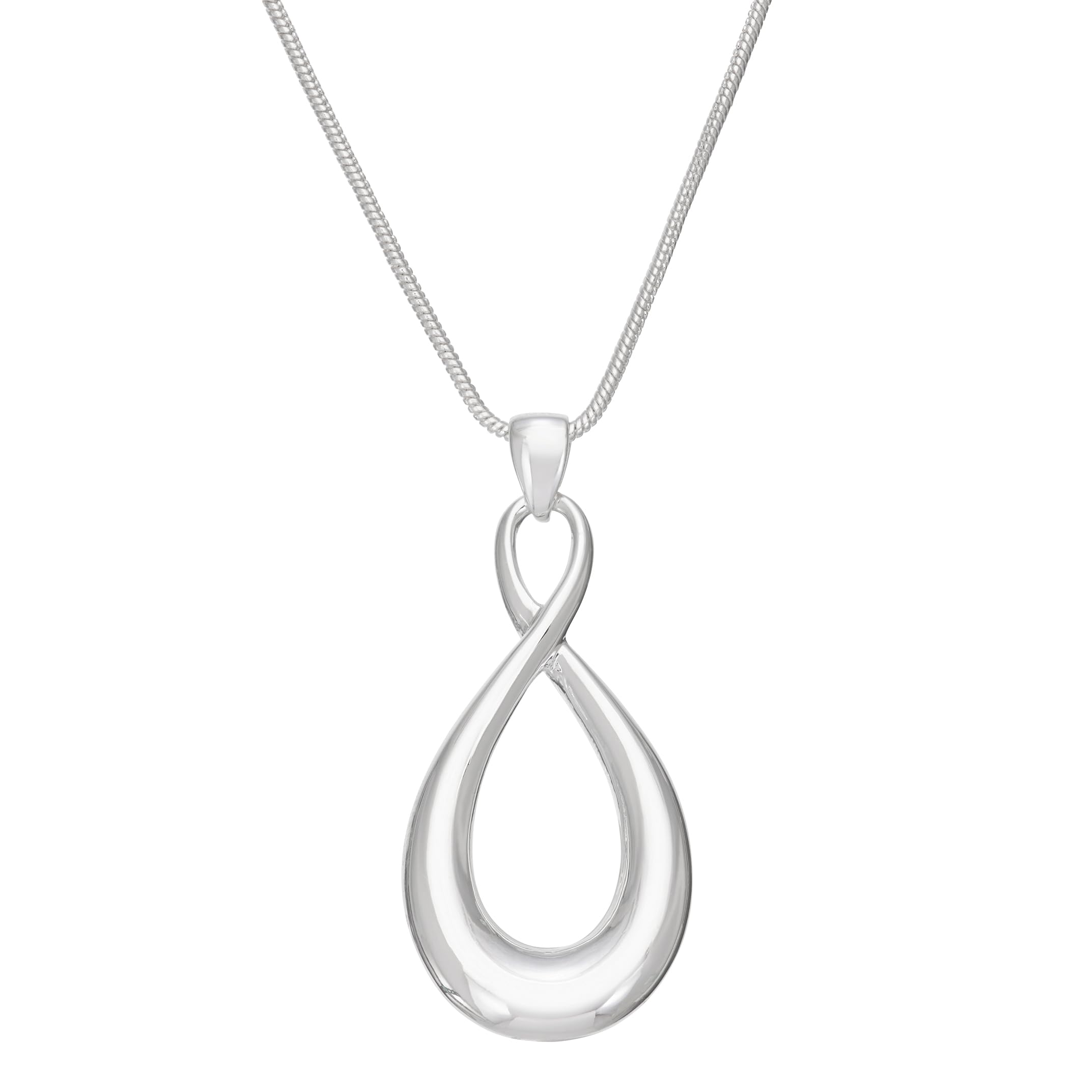Napier 24'' snake chain pendant featuring infinity design pendant and 3'' extender piece