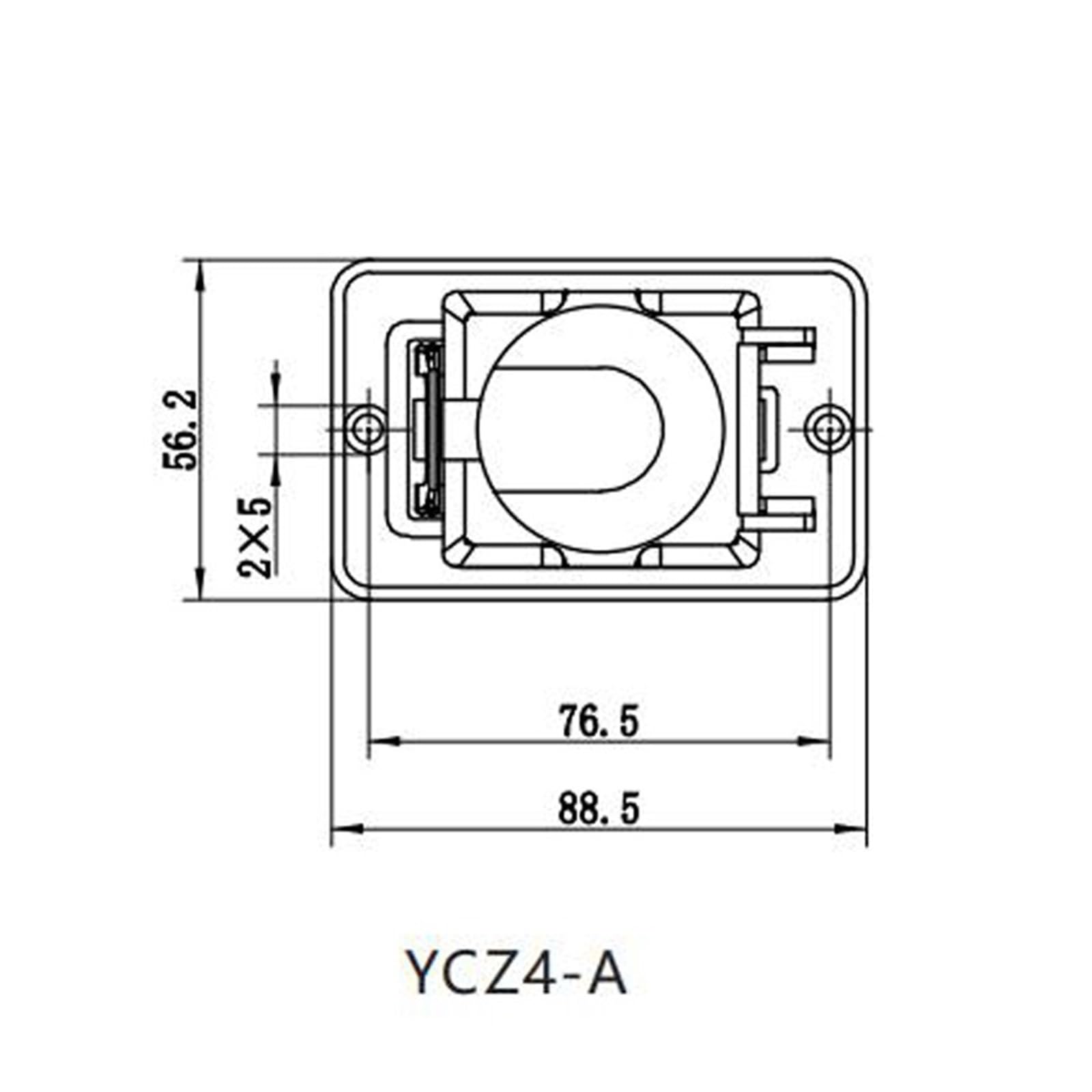 400V 7 Pins Electromagnetic Switch Starter On Off 15A with Protection Cover Momentary Reset Push Button YCZ4-A 1Pcs