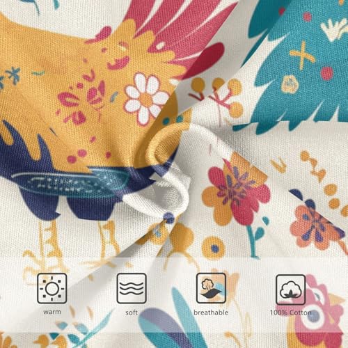 KLL Rooster Rustic Country Chicken Farmhouse Mexicana Baby Boys Soft Nighttime Underwear Cute Undies3