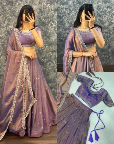 Image of QUEDDY'S Semi Stitched Lehenga Choli for Festive Wedding Party