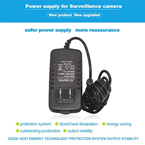 TMEZON 12 Volt 2A Power Adapter Supply AC to DC 2.1mm X 5.5mm Plug 12v 2 Amp Power Supply Wall Plug Extra Long 8 Foot Cord