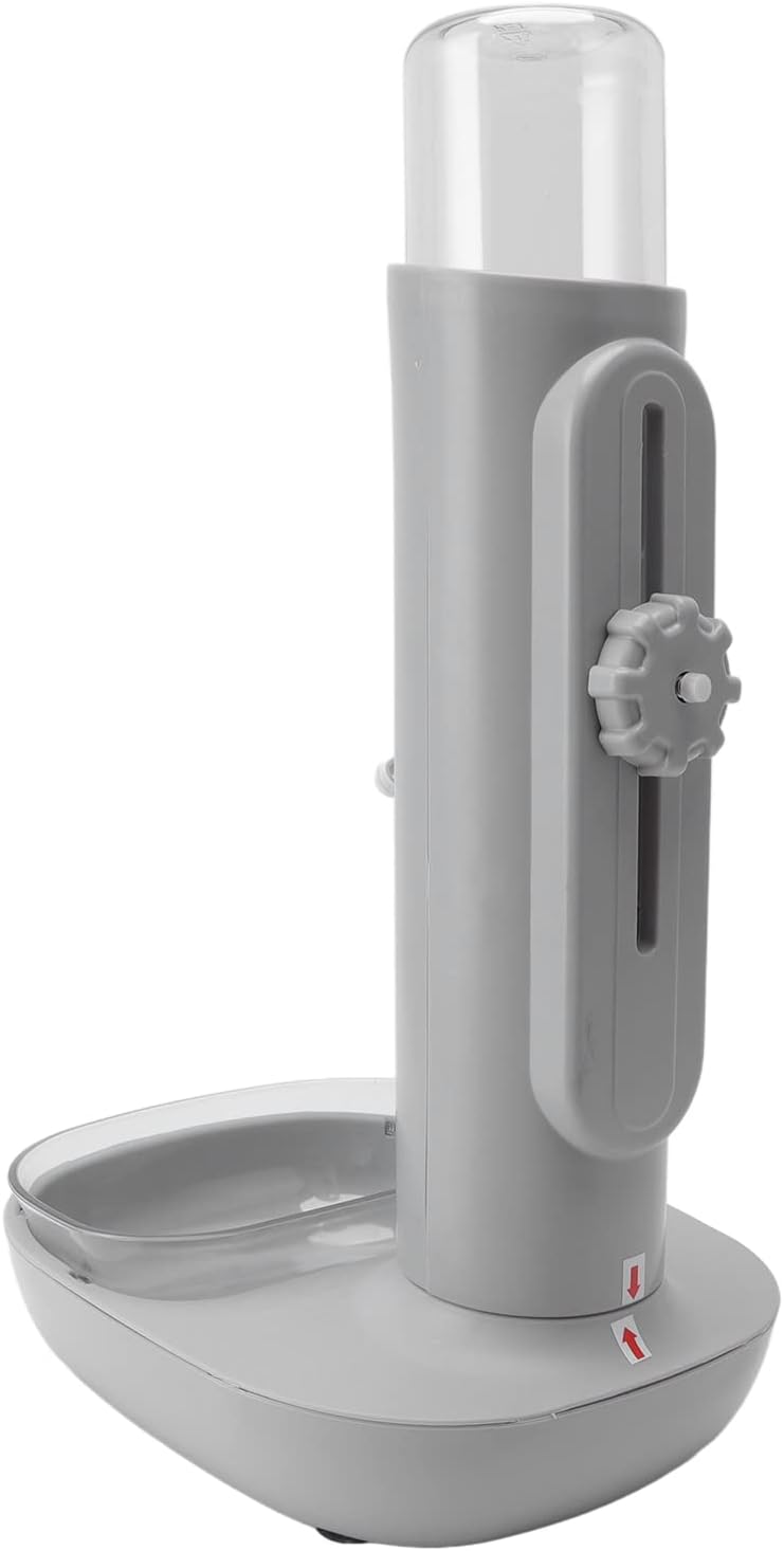 Pet Water Dispenser with a Food Bowl, Height Water Dispenser 480ml Bottle Automatic Standing Drinking Machine for Cat Dog