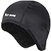 BESTZY Berretto Sottocasco, Berretto da Casco da Ciclismo Traspirante, Pile Invernali Running Beanie Copricapo, Uomo Donna Calotta Traspirante Fodera Casco Interna - Nero