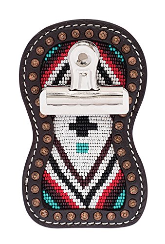 Weaver Leather Show Comb Holder - Traditional English Bridle Leather With Nickel Hardware