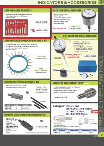 Kit de 22 indicateurs assortis HHIP embouts interchangeables filetés - 2