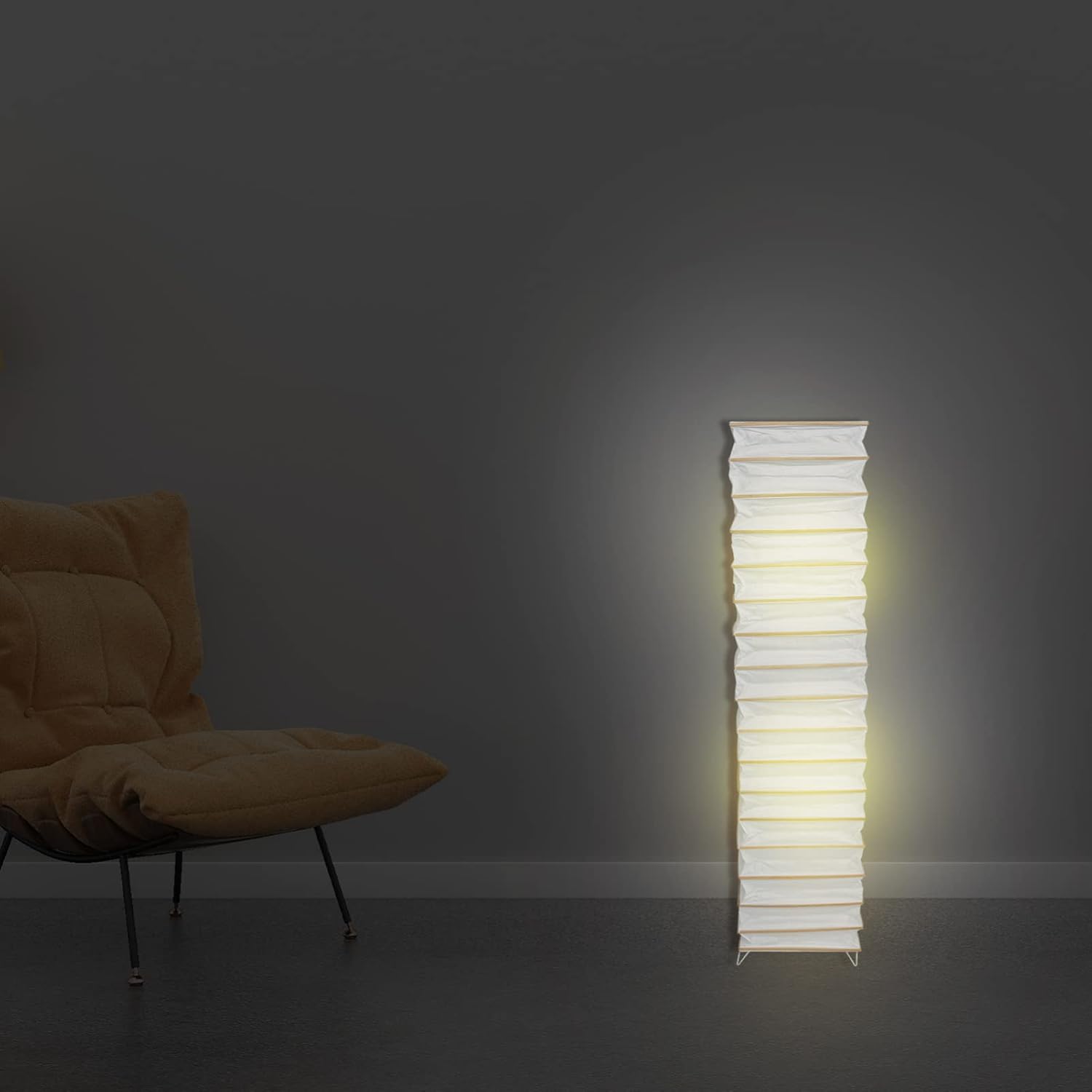 balacoo Paper Floor Lamp Shade Replacement Simple Nordic Style Standing Lamp Cover for Home Decor Living Room Dormitory Easy Installation