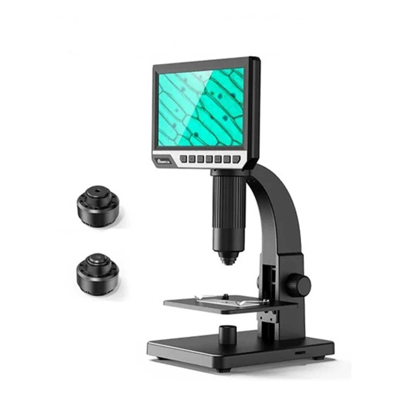 2000X Digitalmikroskop 7-Zoll-HD-Display Elektronisches Industrie-USB-Mikroskop mit Doppellinse, Kamera, Zoom-Lupe, Endoskop