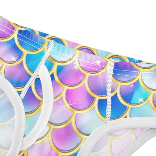 ODAWA Mermaid Scales Boy Briefs, Boy Underwear 2T4