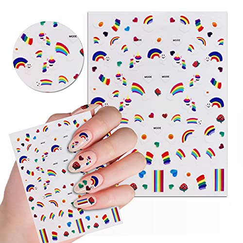 Cute Rainbows & Unicorns Nail Stickers & Decals #TOP19