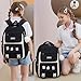 QHRIDS Girls Backpack Aesthetic Laptop Backpacks Kawaii Large Bookbag Anime Casual Travel Daypack,Black