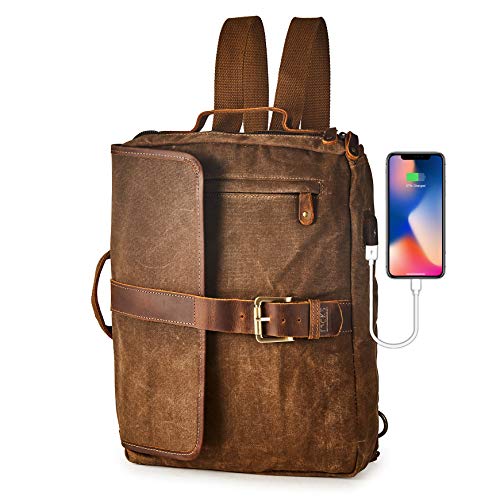 BRASS TACKS Waxed Canvas Messenger Bag
