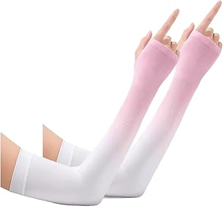 CEHJZQRPL Paquete de 2 Mangas de protección Solar for Brazos, de Nailon Multicolor, for Ciclismo al Aire Libre y Correr.(Pink)