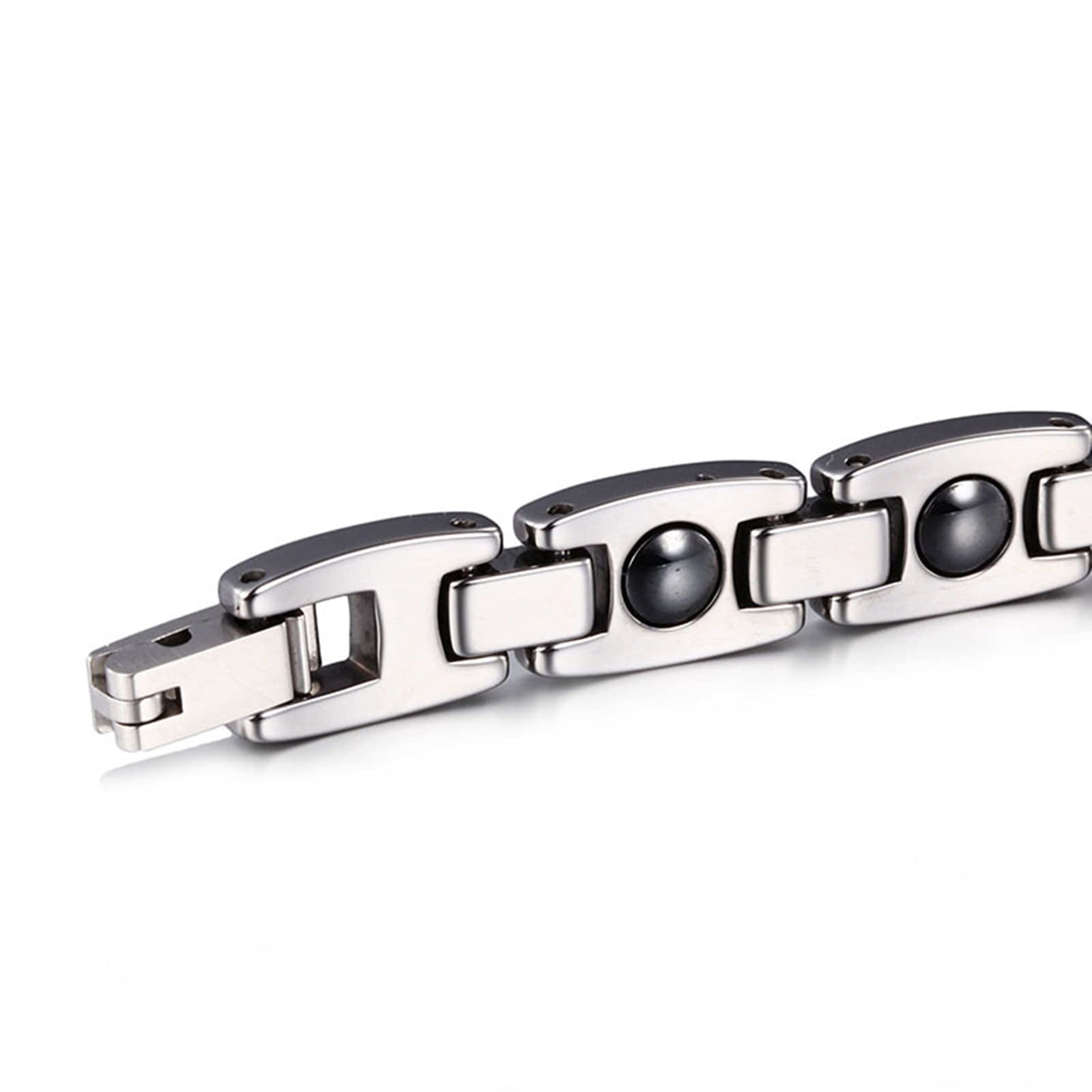 Herren Armbänder Edelstahl, Magnetarmband Edelstahl Kette Mann Silber als Geburtstagsgeschenke 205x10mm