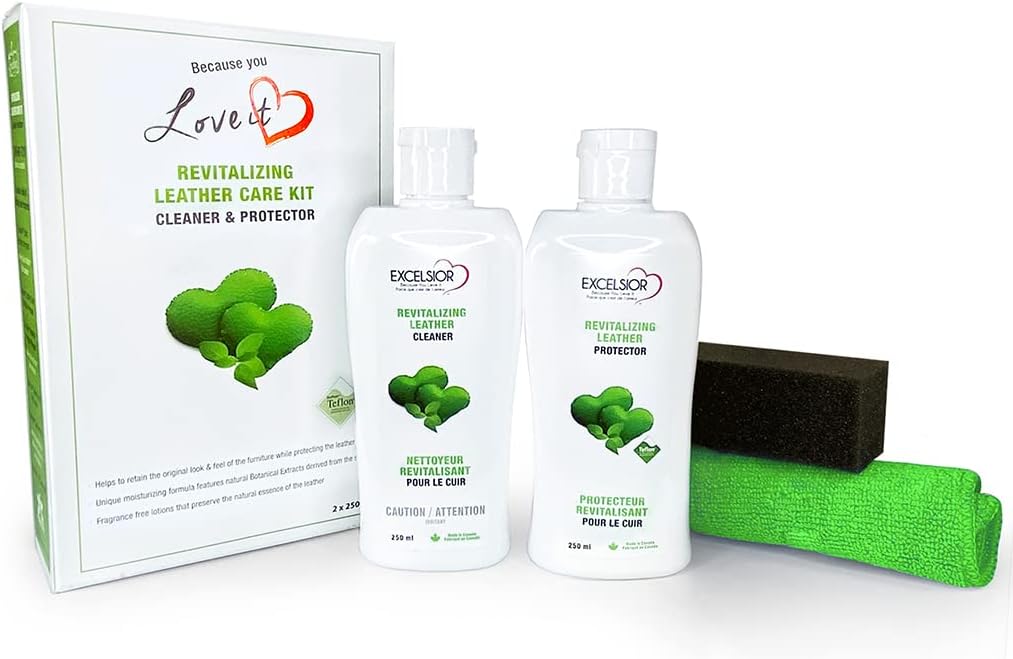 Excelsior Leather Cleaner and Conditioner Kit Best for Leather couch