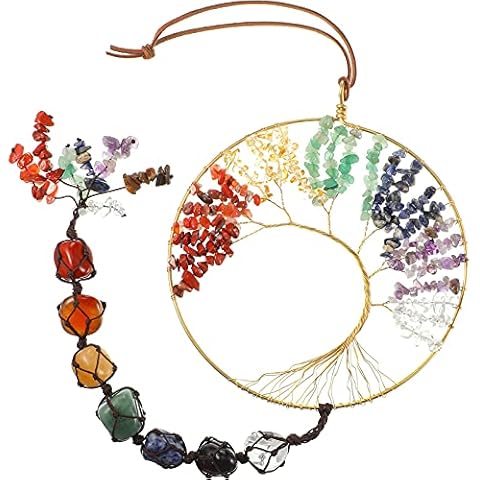 Adorno de Árbol de Vida de Cristales Curativos Piedras de 7 Chakras Cover