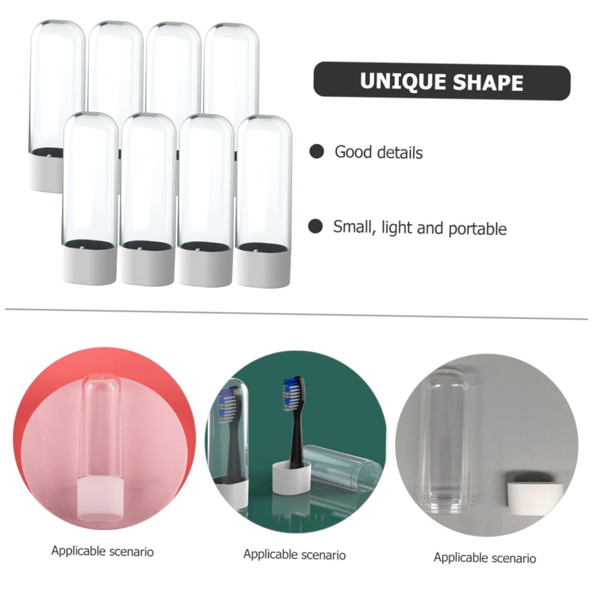minkissy Lot De 4 Brosses À Dents Électriques Réutilisables Compactes Et Légères Idéales pour Les Voyages Daffaires Et Les Déplacements 8 Pièces X 4