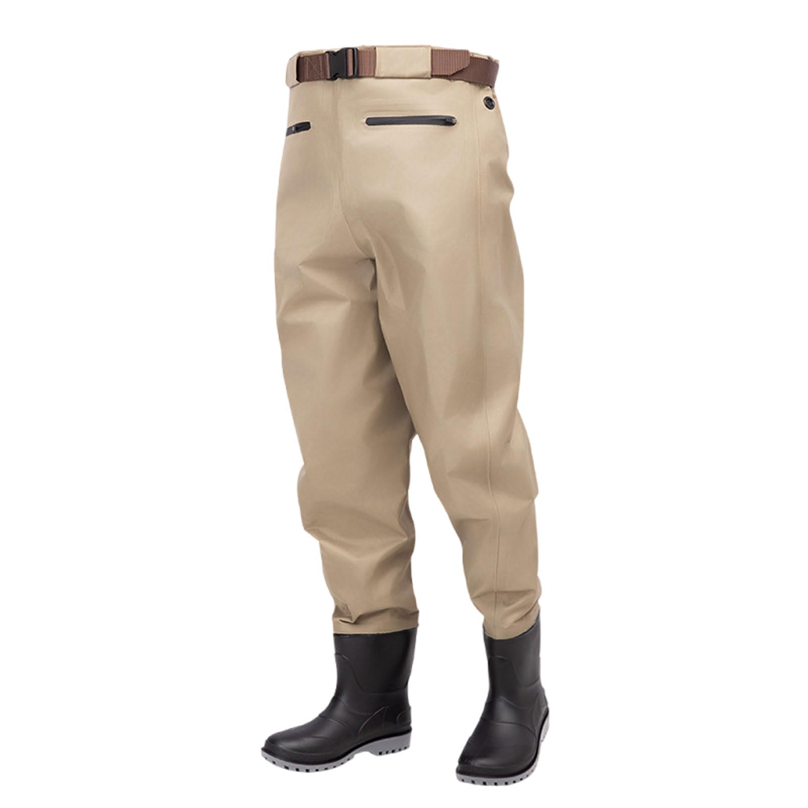 Vadeadores de Pesca para Hombres Transpirables Pantalones de Pesca Con Vadeo Hasta La Cintura,Waders del Pecho con Botas Tallas 38-45,correa ajustable,Para Pesca,Caza De Patos E Industria AcuáTica