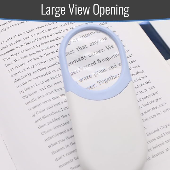 Image of FreshDcart 8X Handheld Magnifying Glass with LED Light | Large Illuminated Lighted Magnifier | Reading Glass for Books Newspapers Maps | Magnifying Glass for Kids and Seniors