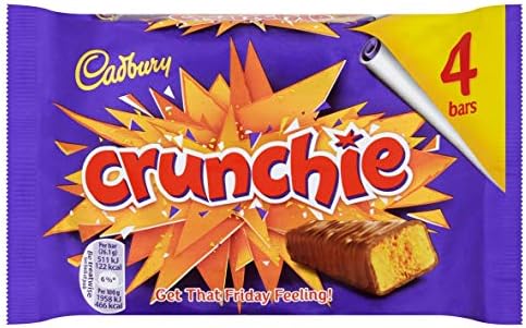Cadbury Crunchie (4 x 26.1g Chocolate Bars) 104.4g UK / British Chocolate