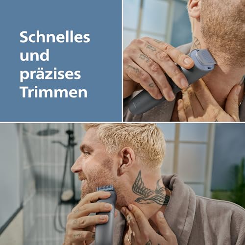 Philips Bartschneider 3000er-Serie – selbstschärfende Klingen mit abgerundeten Spitzen, 20 Längeneinstellungen, Lift&Trim-Kamm, 100% wasserdicht, Akkuanzeige, USB-Ladegerät, Modell BT3619/15 2
