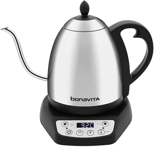 Bonavita 1L Digital Variable Temperature Gooseneck Electric Kettle for Coffee