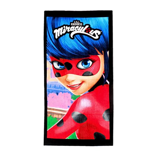 Preisvergleich Produktbild Miraculous Ladybug BADETUCH 70x140 cm Strandtuch (2)