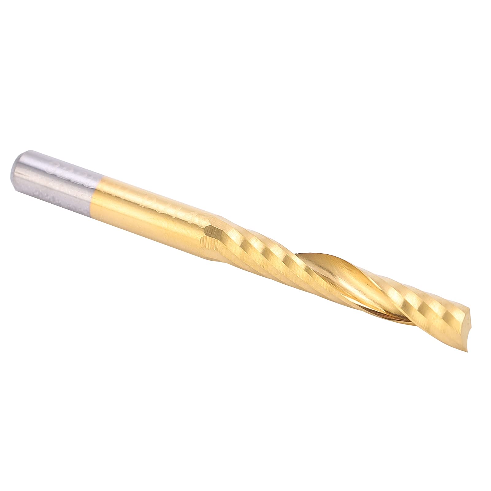 5 sztuk frezów CNC, 4 mm spiralny frez końcowy z chwytem 4 mm HSS powlekany tytanem, flet 25 mm i 45 mm frez o pełnej długości, do miedzianego aluminium