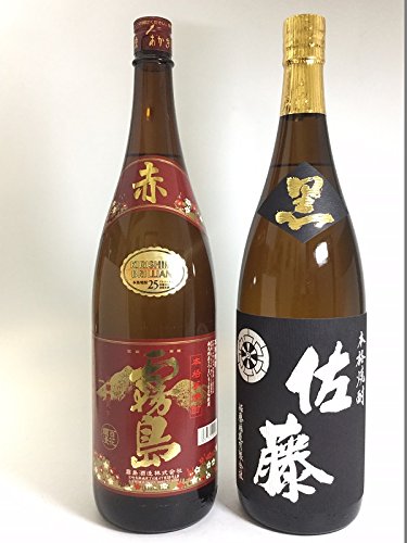 Amazon.co.jp: 赤霧島 1800ml 佐藤 黒 1800ml 2本飲み比べセット