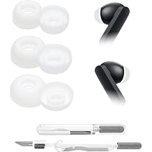 Replacement Ear Tips For CMF BY NOTHING Buds Pro 2 Headphones[Added cleaning pen] Made Of Soft And Comfortable Silicone Material For CMF Buds Pro 2 Eartips AccessoriesWhite