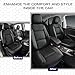 Skechers Memory Foam Leather Car Seat Covers, Air Cool Mesh Thick Seat Covers, Car Seat Covers Front Seats Airbag Compatible, Automotive Comfort for Most Cars, Vans, Trucks, SUV,Black