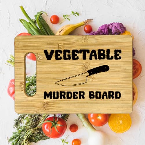 Tablas de cortar divertidas para cocina, tabla de bambú para vegetales, tablas decorativas y humorísticas para cocina, ideal como regalo para inauguración de hogar miniatura 3