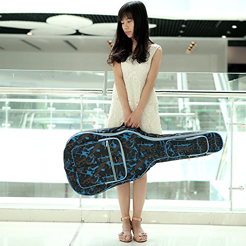 Btuty Housse de transport en tissu Oxford 600D résistant à l’eau avec sangles rembourrées à double couture pour guitare… - Les Beatles, Paul McCartney, John Lennon, RIngo Starr, George Harrison Btuty Housse de transport en tissu Oxford 600D résistant à l'eau avec sangles rembourrées à double couture pour guitare… – Image 4