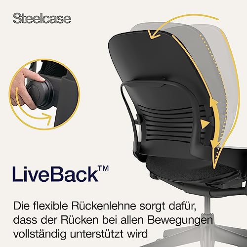 Steelcase Leap Ergonomischer Bürostuhl Onyx Schwarz