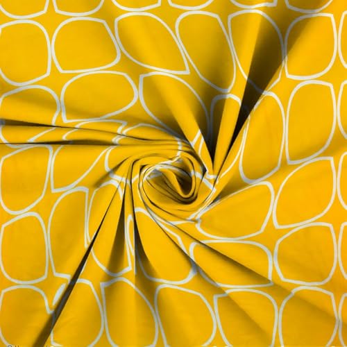Image of la' amour Pure Cotton All Round Elastic Fitted Bedsheets with 1 Pillow Cover | Single Mattress Bed Breathable| Longlasting | Supersoft Size - 36 x 72 + 6 inches (Abstract, Color -Mustarded & White)