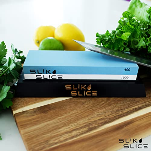 All-In-One Professional Grade Whetstone Knife Sharpening Stone Set - Premium Dual Grit 400/1000 3000/8000 With Bamboo Base, Fixed Angle Guide, Polishing Compound, Leather Strop & More! #TOP4