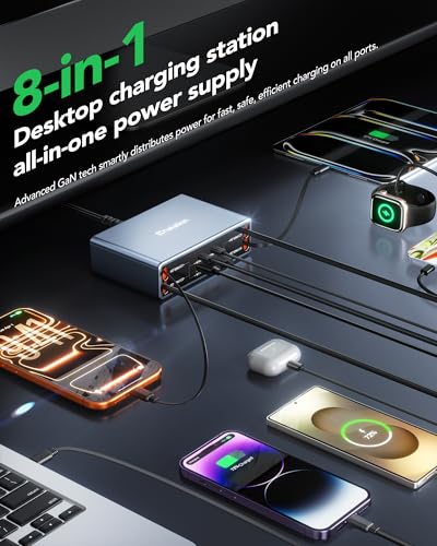 HATALKIN 8-in-1 Retractable Charging Station 105W — view 3