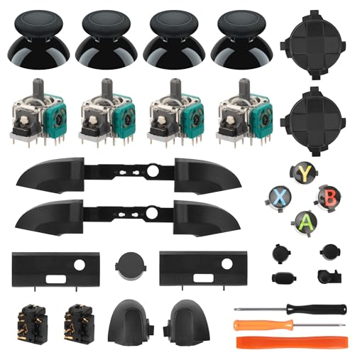 Benseager 25PCS Complete Repair Kit for Xbox Series X/S Controller - Includes 3D Joysticks...