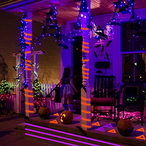 Generic Halloween Neon Gaffer Cloth Tape, 8Pcs Orange Purple Fluorescent Blacklight Glow In The Dark Tape For Halloween Party Decorate thumb #3