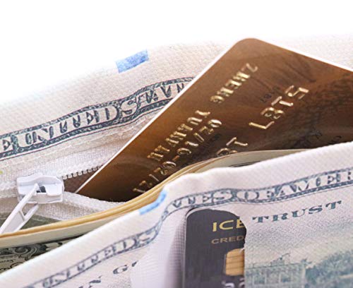 Minimalist Slim Wallet for Men- US Dollar Bill Wallet Credit Card Photo Holder Bifold- Zipper Design4