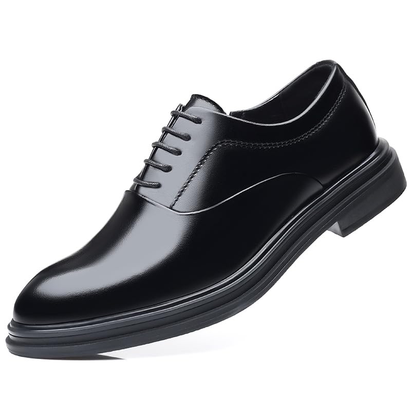 Mens Dress Shoes Classic Business Formal Oxford Casual Comfortable Tuxedo Leather Lace-Up Derbys Shoes
